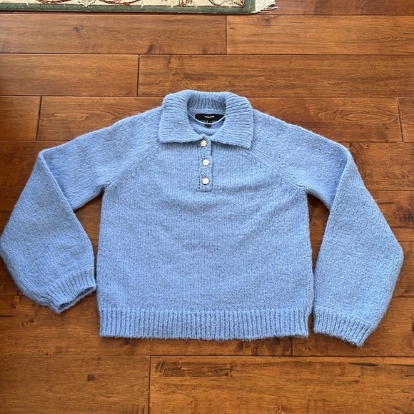 Vero Moda Tall polo sweater with crystal
buttons in blue Size L - Picture 4 of 16